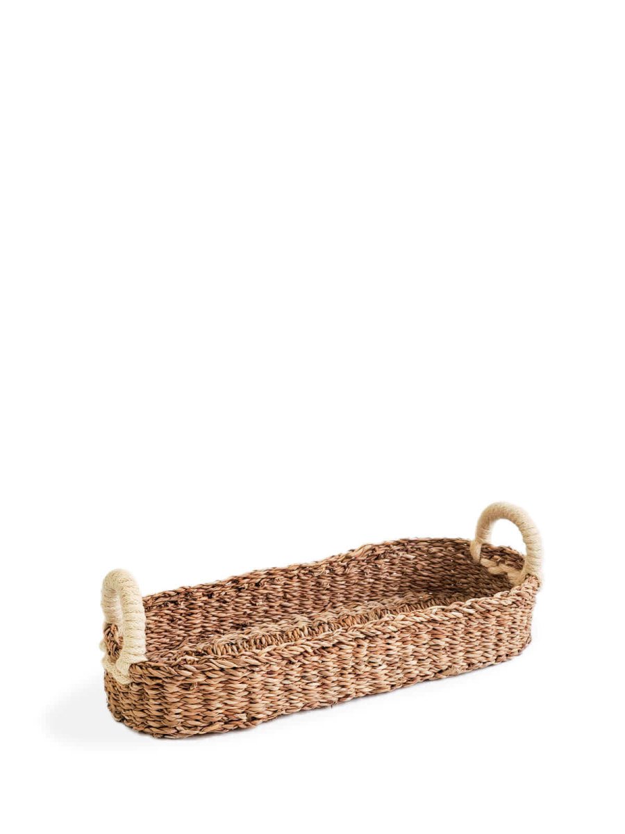 Bread Basket with White Handles - Hearth Home & Living