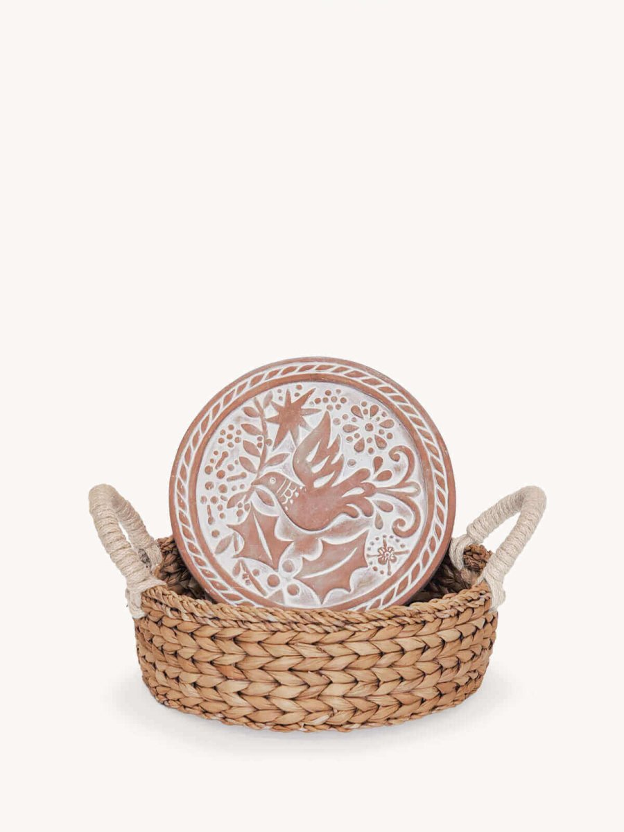 Bread Warmer & Basket - Round, Bird Design - Hearth Home & Living