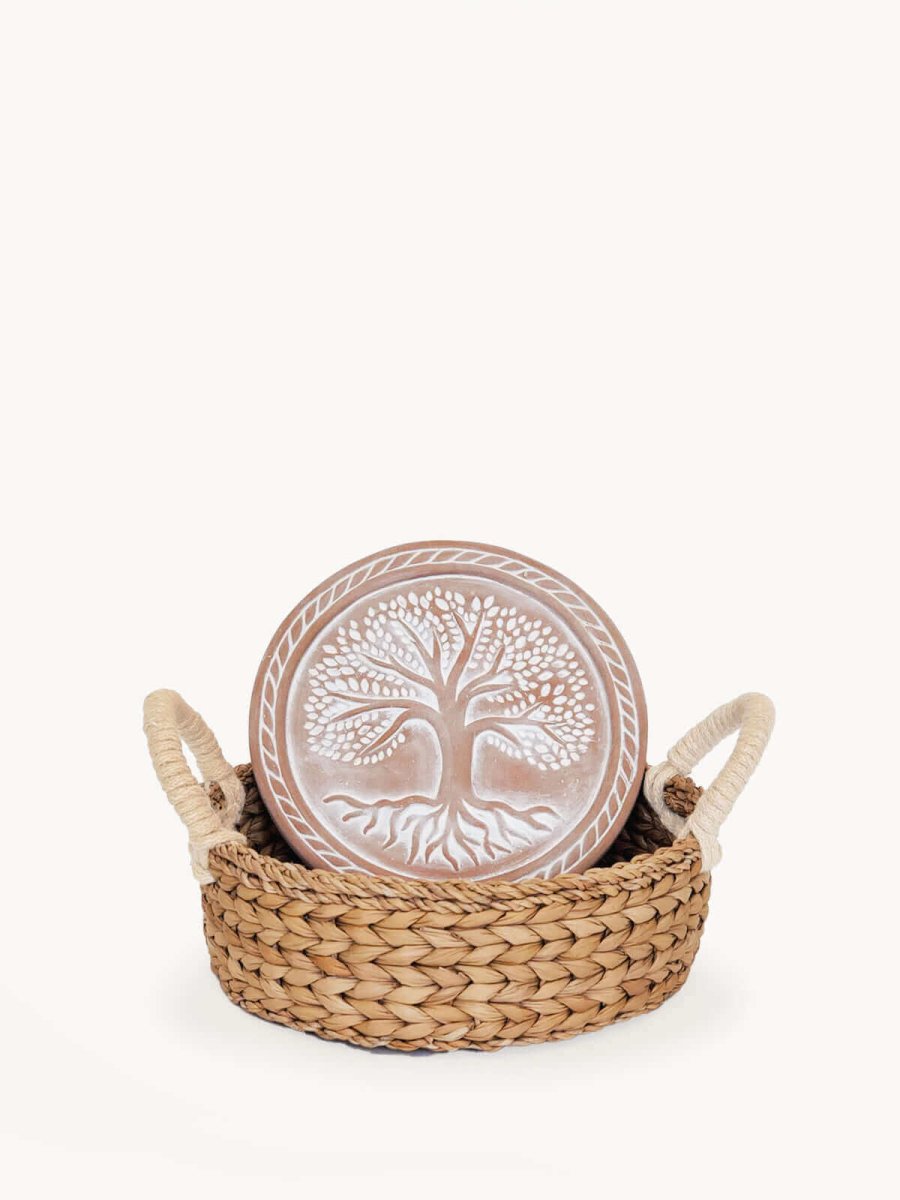 Bread Warmer & Basket - Tree of Life Round - Hearth Home & Living