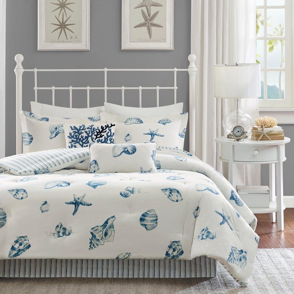 Casual Beach House Comforter Set - Shell Pattern Bedding - Hearth Home & Living