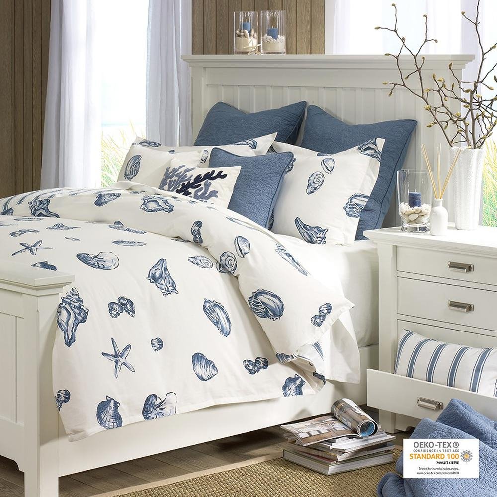 Casual Beach House Comforter Set - Shell Pattern Bedding - Hearth Home & Living