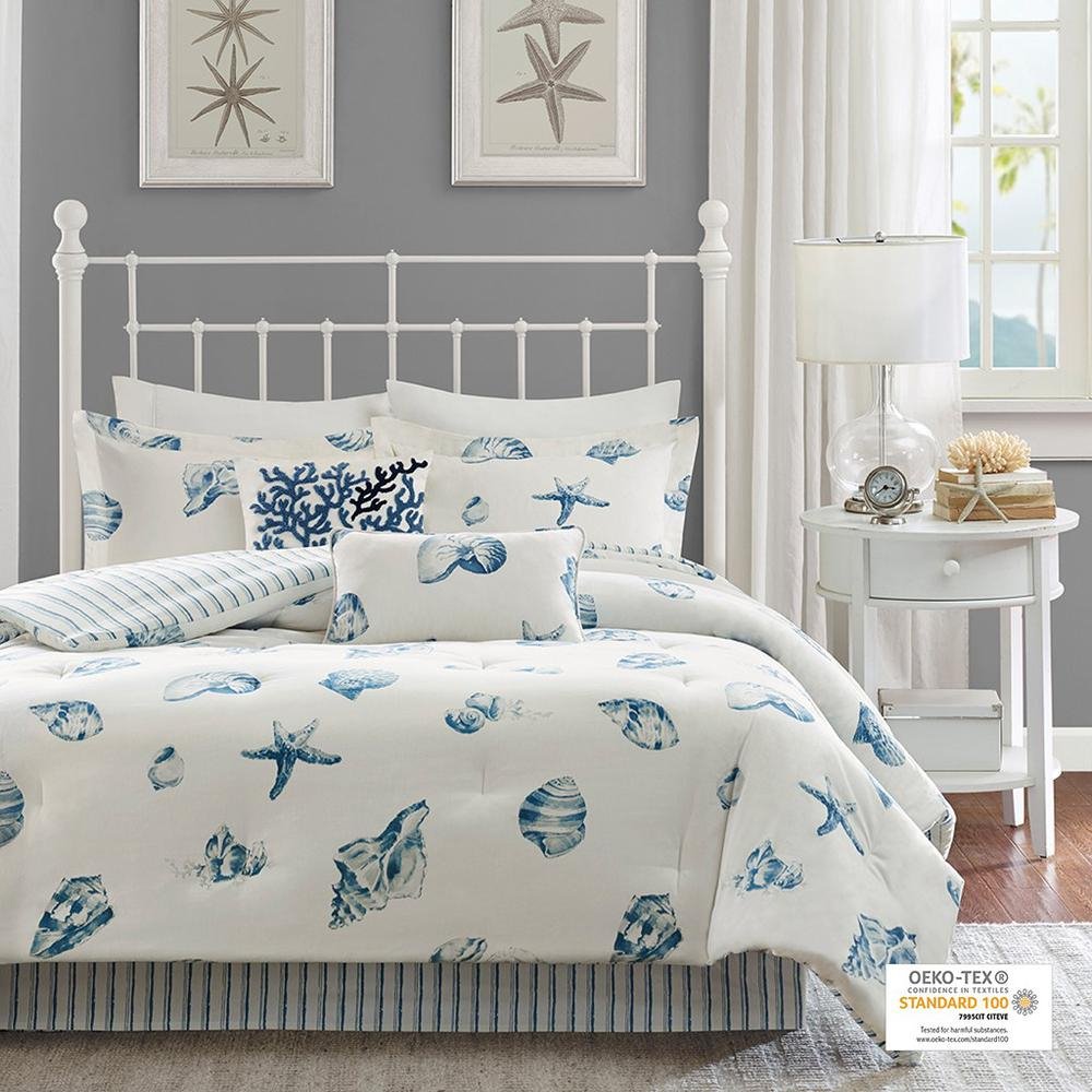 Casual Beach House Comforter Set - Shell Pattern Bedding - Hearth Home & Living