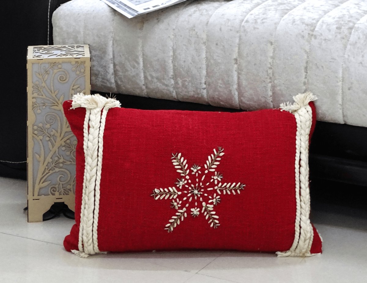 Christmas Snowflake Throw Pillow 14" x 24" - Hearth Home & Living