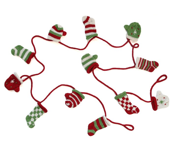 Christmas Stocking and Mitten Garland - Hearth Home & Living