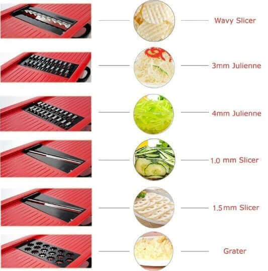 Stainless Steel 6 Blades Vegetable Slicer Media 3 of 5