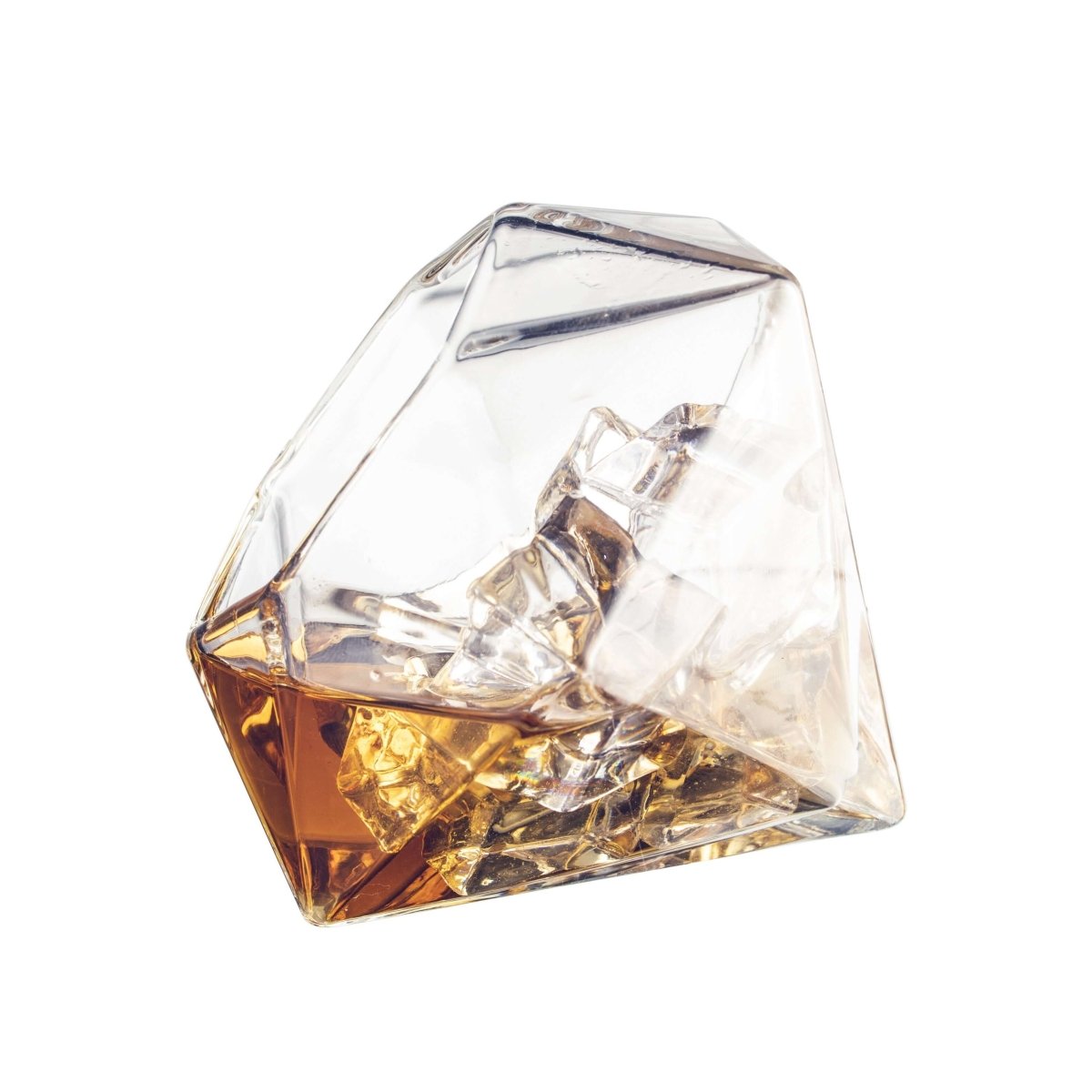 Diamond Whiskey Decanter with 2 Diamond Glasses - Hearth Home & Living