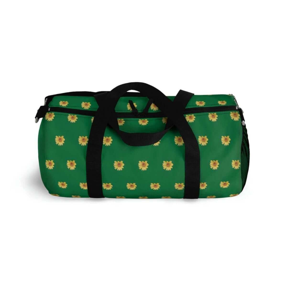 Duffel Bag - Green Sunny Sunflower Design - Hearth Home & Living