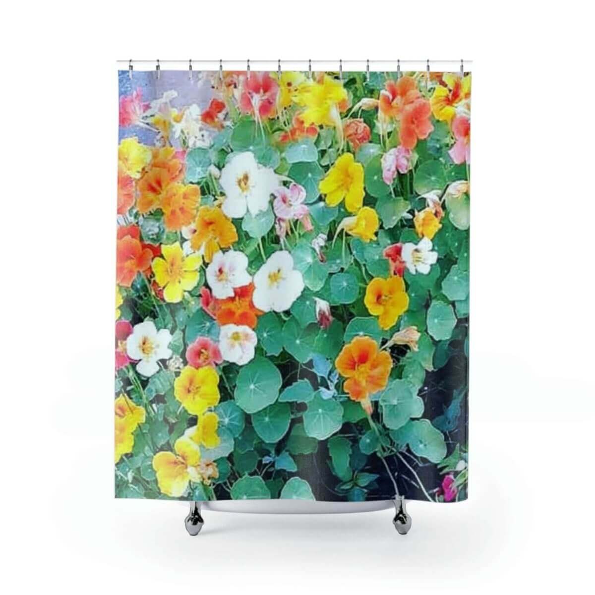 Floral Nasturtium Shower Curtain - Hearth Home & Living