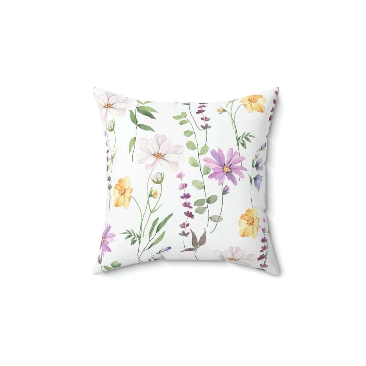 Floral Pattern Square Pillow - Hearth Home & Living