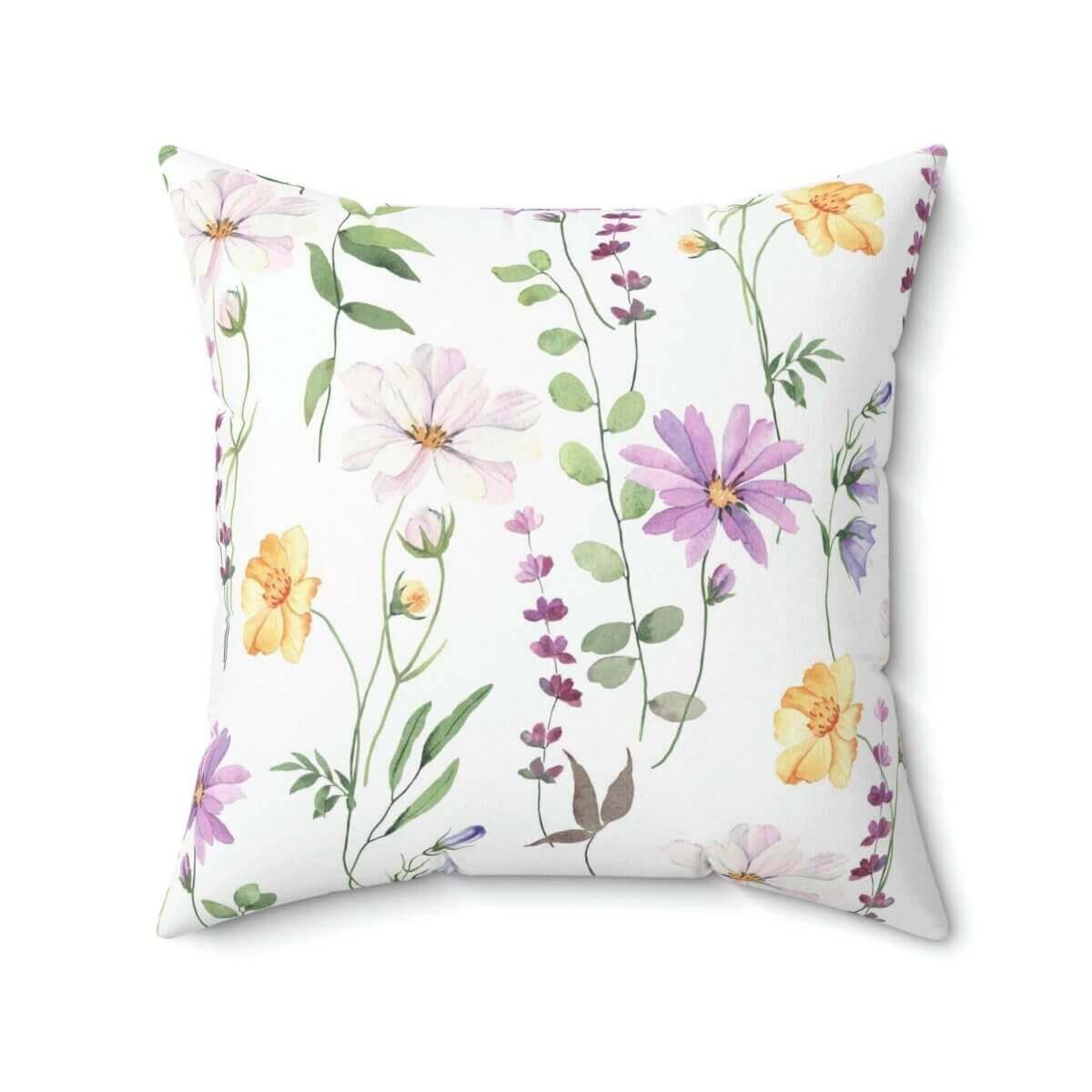 Floral Pattern Square Pillow - Hearth Home & Living