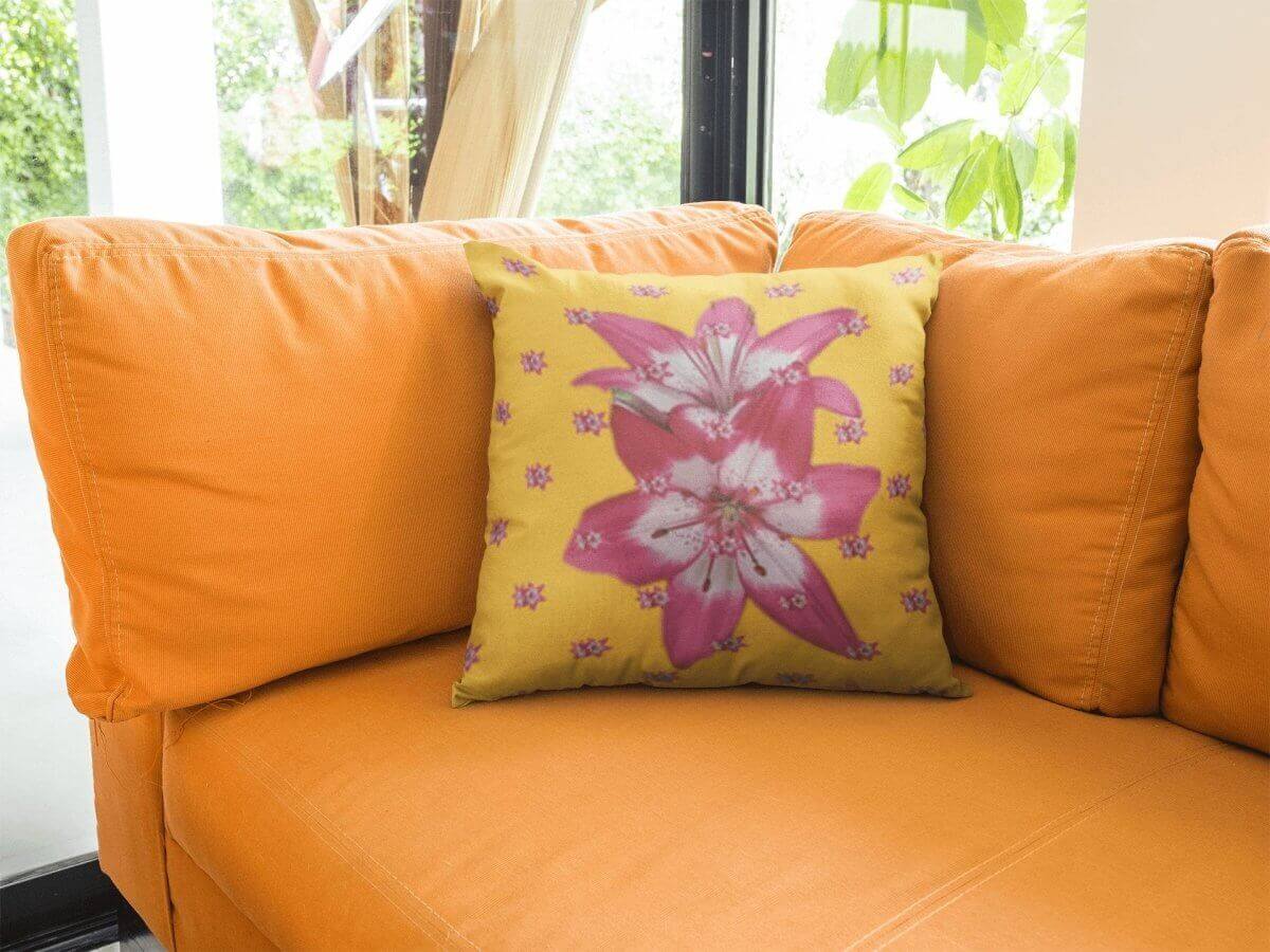 Floral Square Pillow - Hearth Home & Living