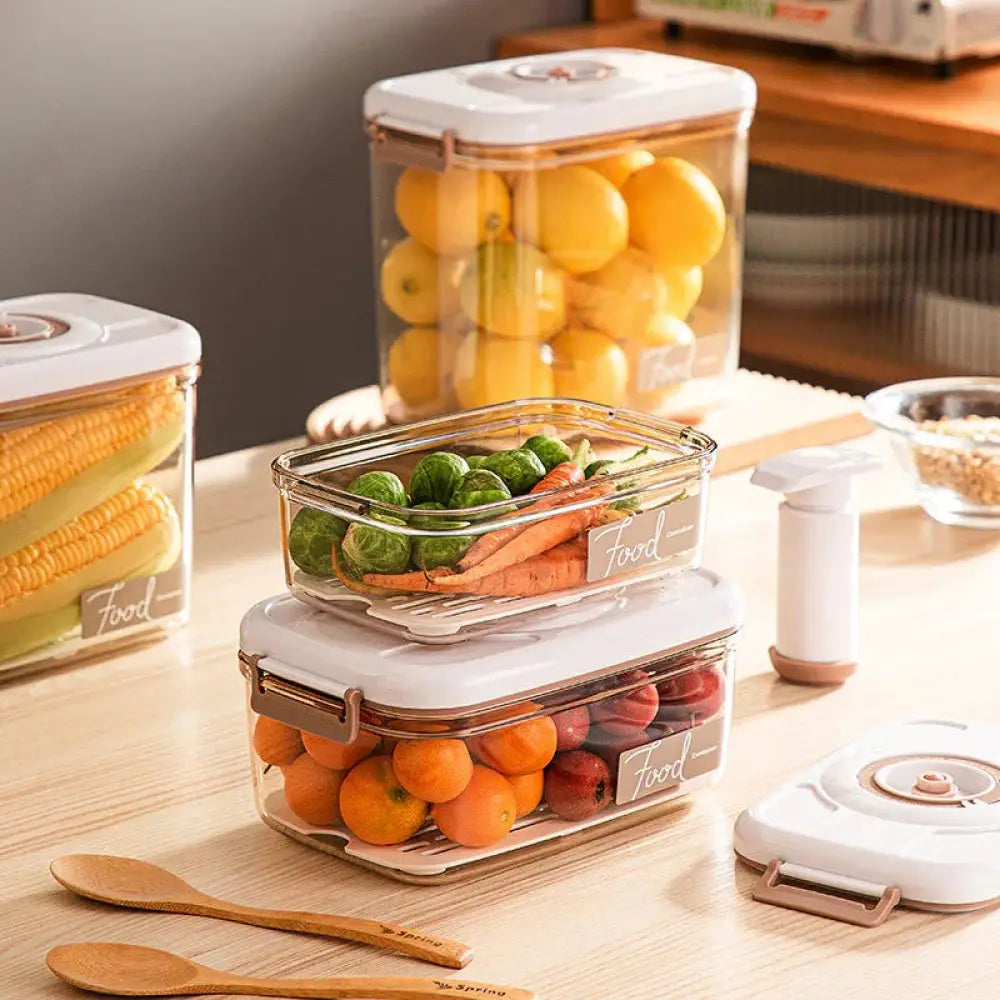 Arbaglobal Vacuum Seal Glass Food Storage Container Set