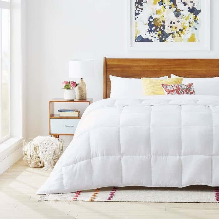 Full Size Cozy All Seasons Plush White Polyester Down Alternative Comforter - Hearth Home & Living