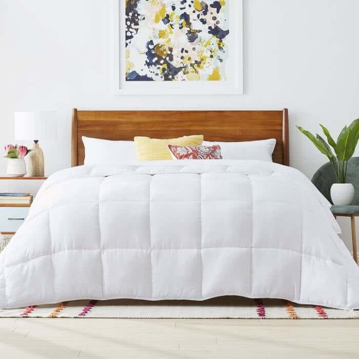 Full Size Cozy All Seasons Plush White Polyester Down Alternative Comforter - Hearth Home & Living