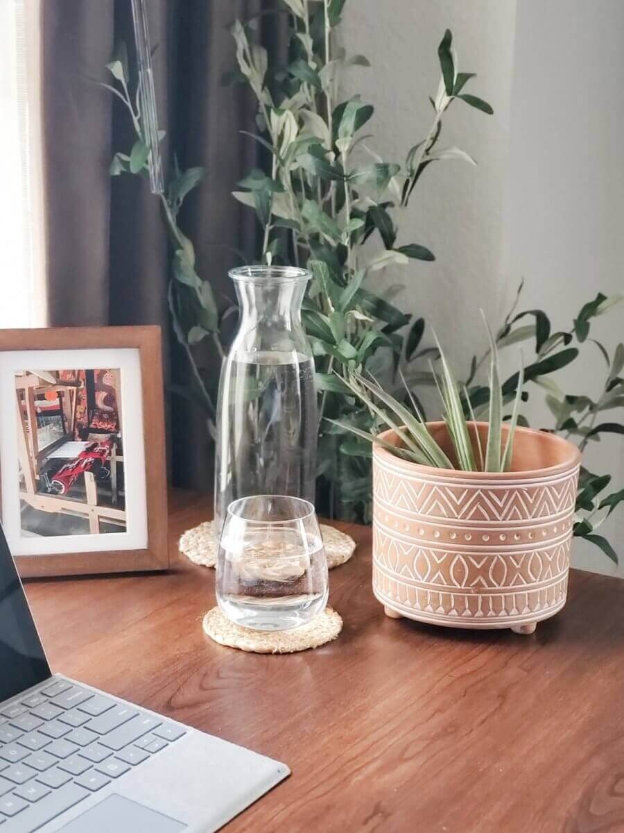 Hand Etched Terracotta Pot - Small - Hearth Home & Living