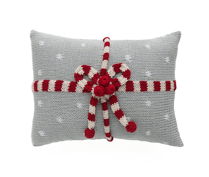 Handcrafted Artisanal "Gift" Design Mini Pillow, Gray - Hearth Home & Living