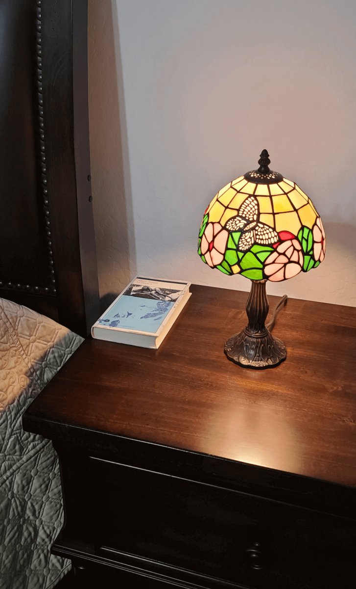 Handcrafted Tiffany Style Table Lamp - Butterfly - Hearth Home & Living