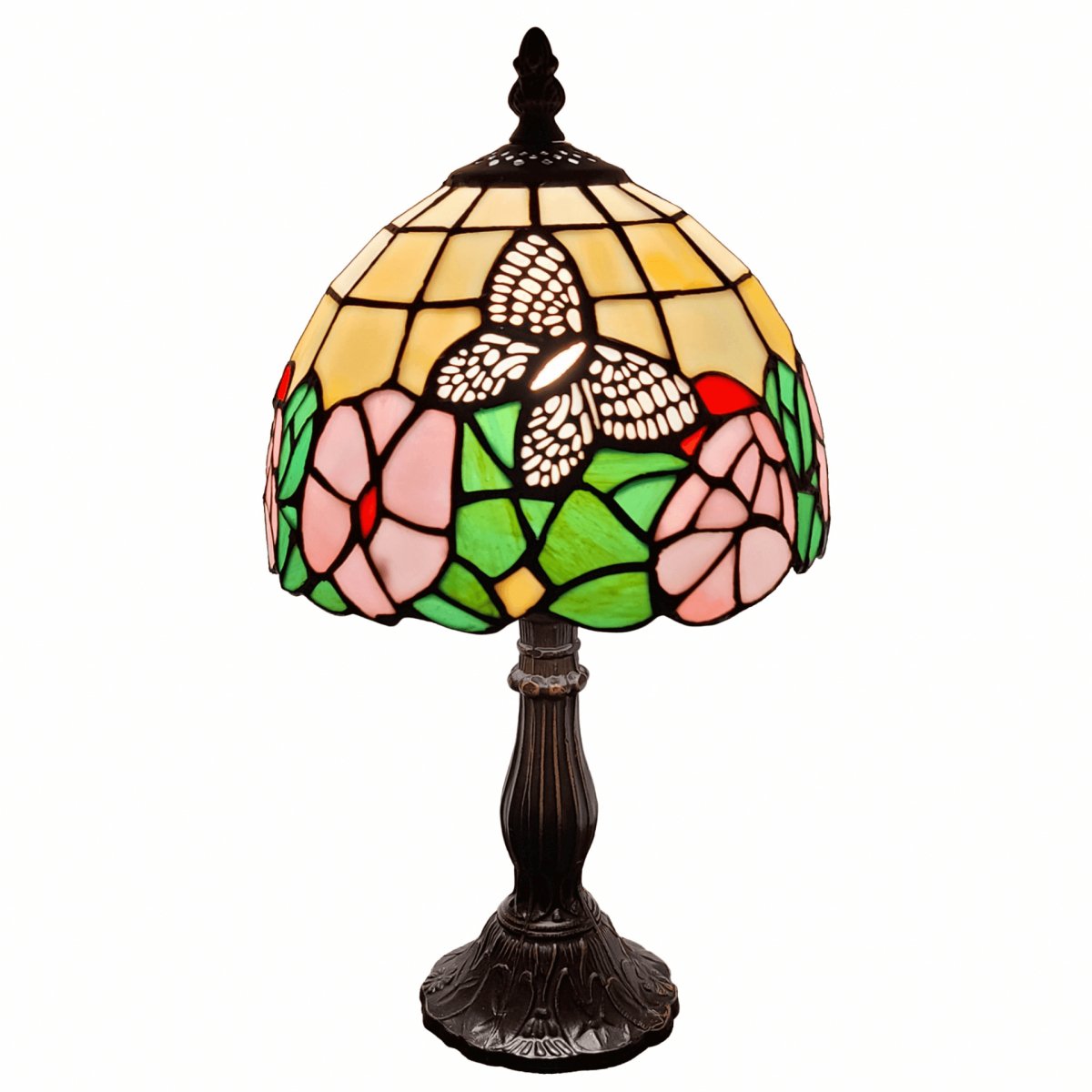 Handcrafted Tiffany Style Table Lamp - Butterfly - Hearth Home & Living