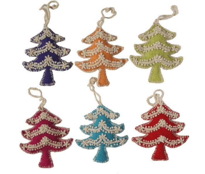 Handmade Artisanal Christmas Tree Ornaments - set of 6 | Hearth Home & Living - Hearth Home & Living