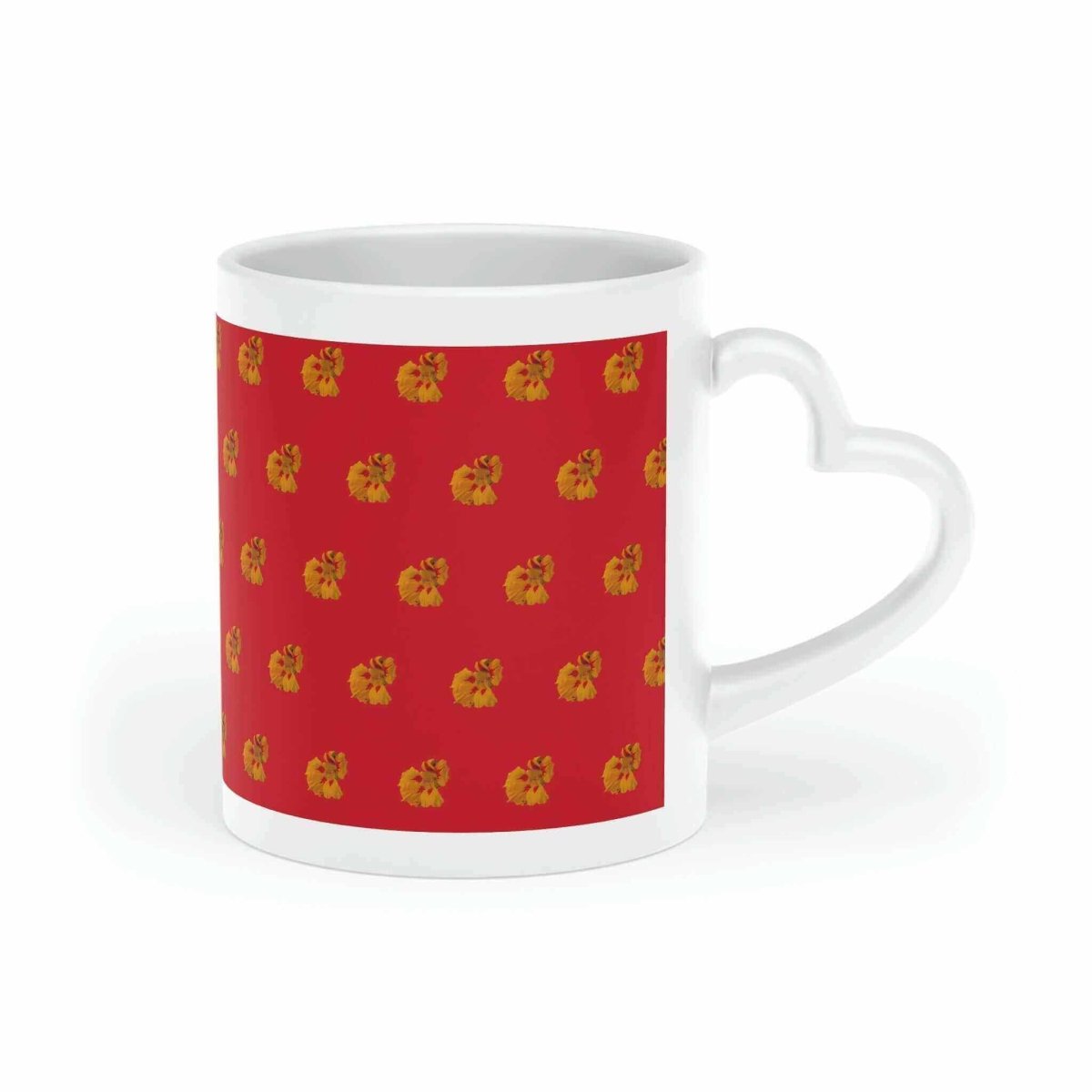 Heart - Shaped Mug - Nasturtium Design, 11 oz. - Hearth Home & Living