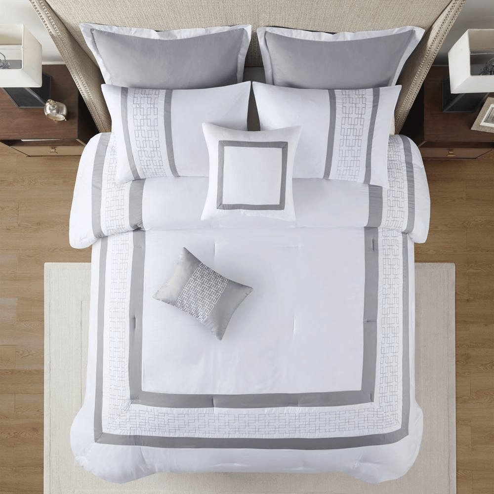 Hotel Inspired Comforter Set, Full/Queen, White - Hearth Home & Living