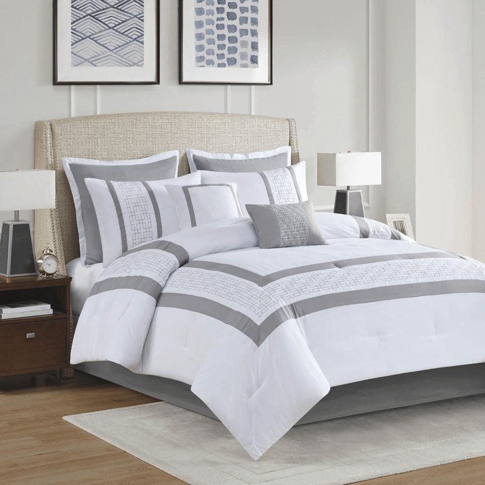 Hotel Inspired Comforter Set, Full/Queen, White - Hearth Home & Living