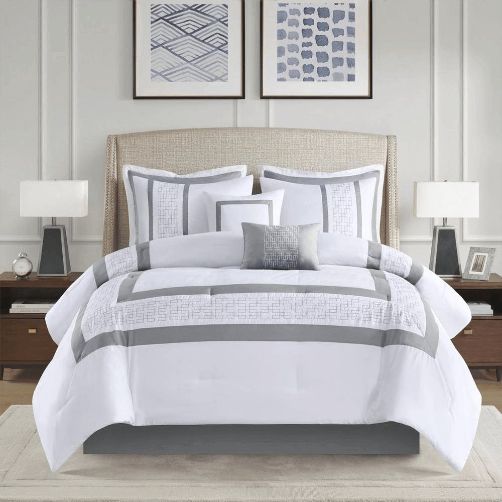 Hotel Inspired Comforter Set, Full/Queen, White - Hearth Home & Living