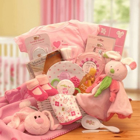 Hunny Bunny's New Baby Girl Gift Basket - Hearth Home & Living