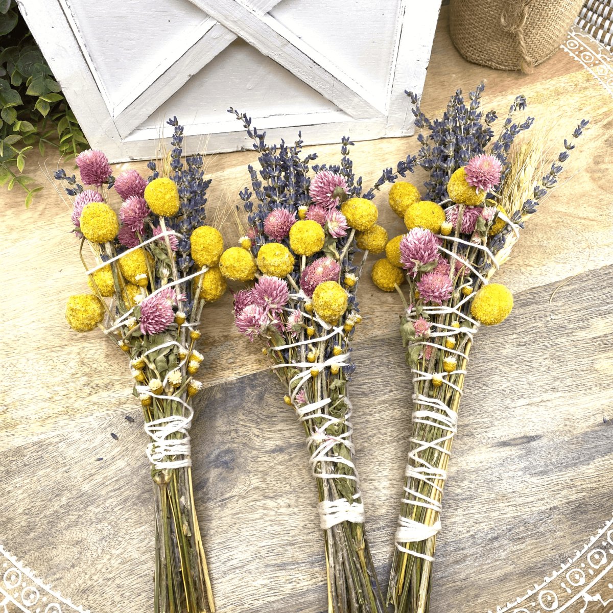 Lavender & Wheat, Floral Wand, Smudge Stick, 6 “ - Hearth Home & Living