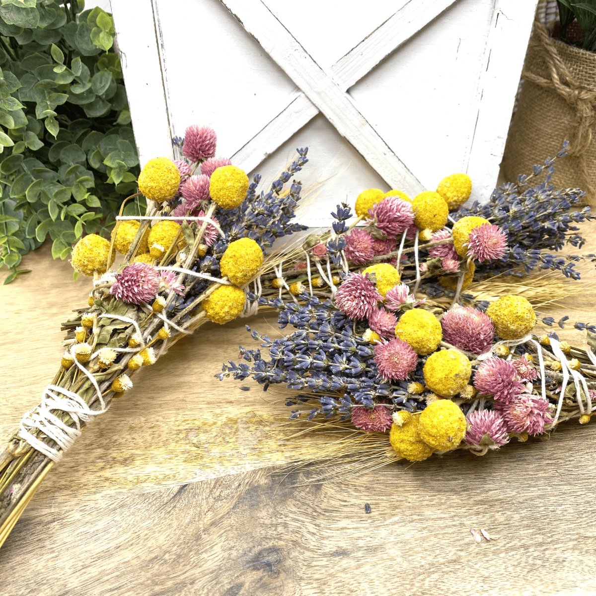 Lavender & Wheat, Floral Wand, Smudge Stick, 6 “ - Hearth Home & Living