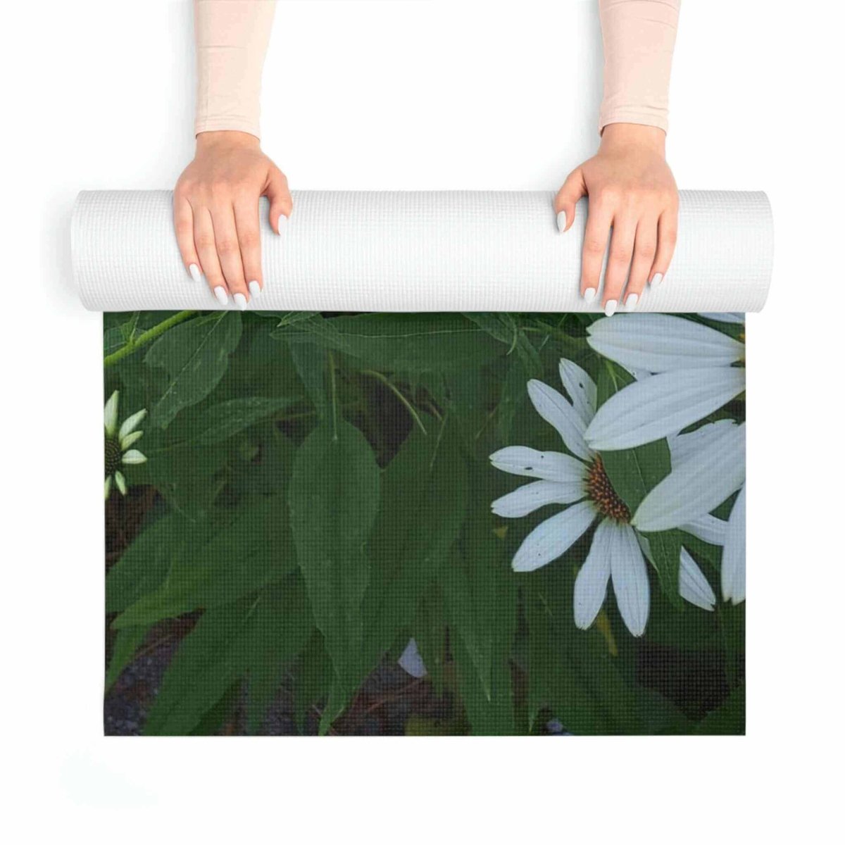 Lightweight Yoga Mat - Garden Daisies Design - Hearth Home & Living