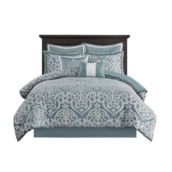 Luxurious 8 Piece Jacquard Comforter Set - Odette - Hearth Home & Living