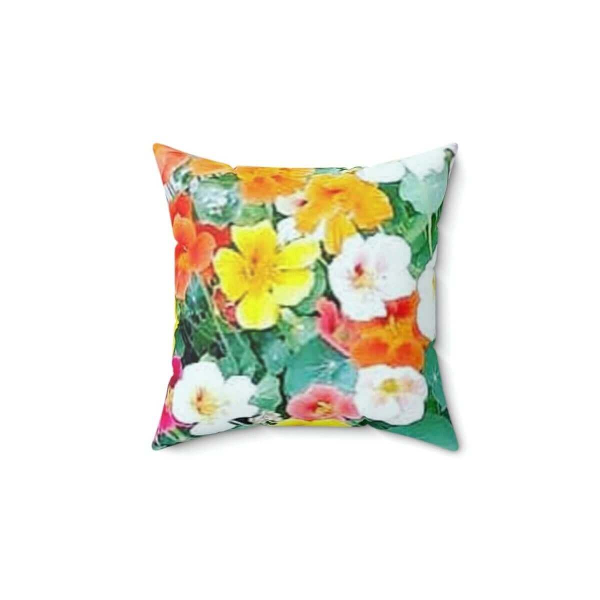 Nasturtium Accent Pillow - 14"x14" Square - Stylish Design - Hearth Home & Living