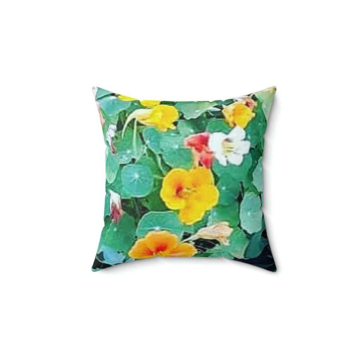 Nasturtium Accent Pillow - 14"x14" Square - Stylish Design - Hearth Home & Living