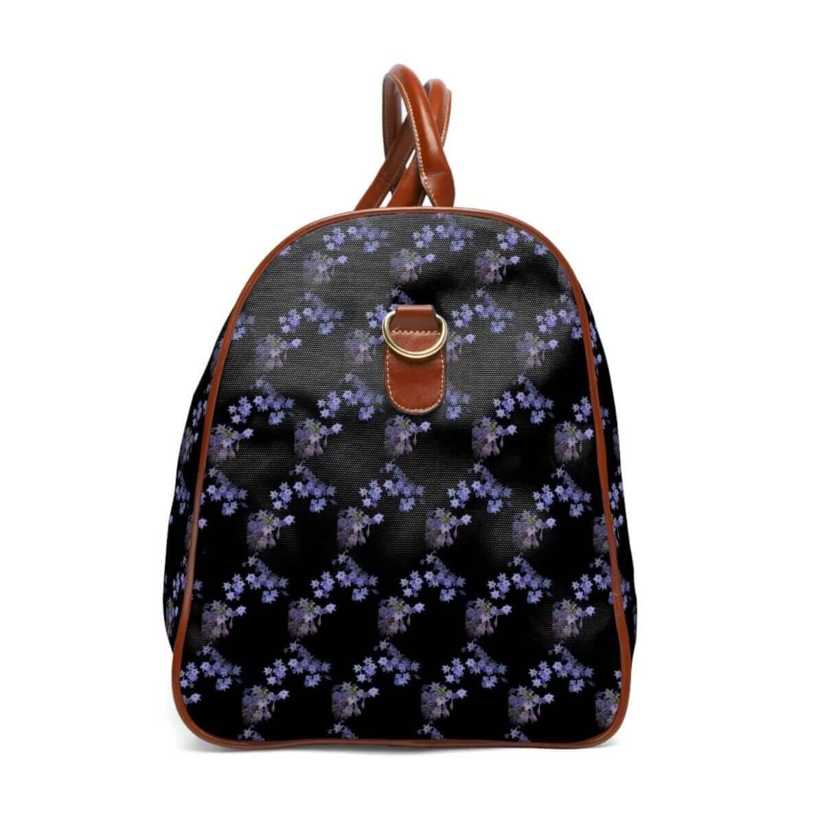 Navy Blue Floral Waterproof Travel Bag - Hearth Home & Living