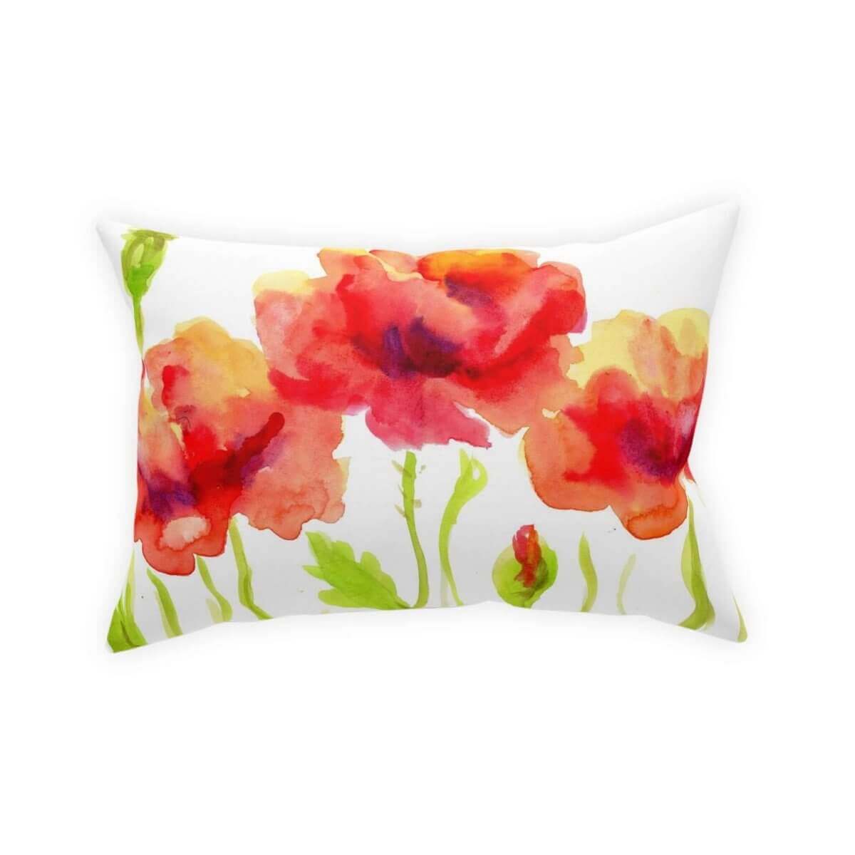 Poppies Broadcloth Pillow (1Pc. Various Sizes) - Hearth Home & Living