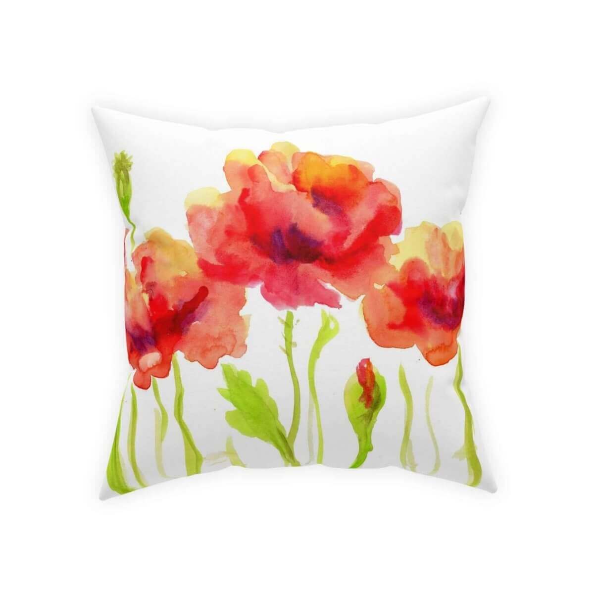 Poppies Broadcloth Pillow (1Pc. Various Sizes) - Hearth Home & Living