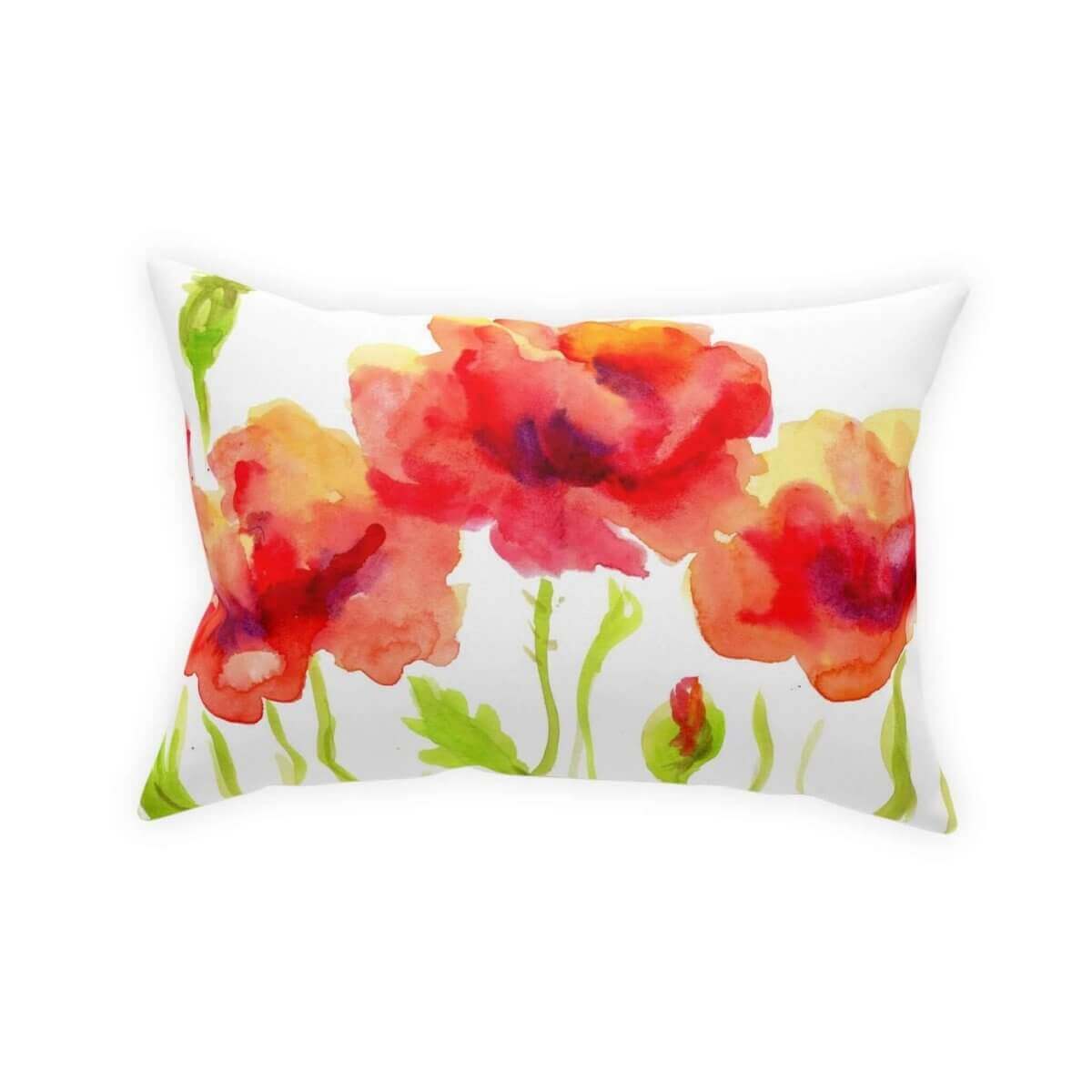 Poppies Broadcloth Pillow (1Pc. Various Sizes) - Hearth Home & Living