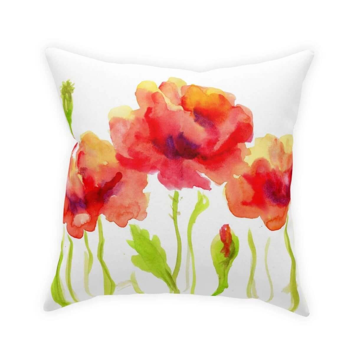 Poppies Broadcloth Pillow (1Pc. Various Sizes) - Hearth Home & Living