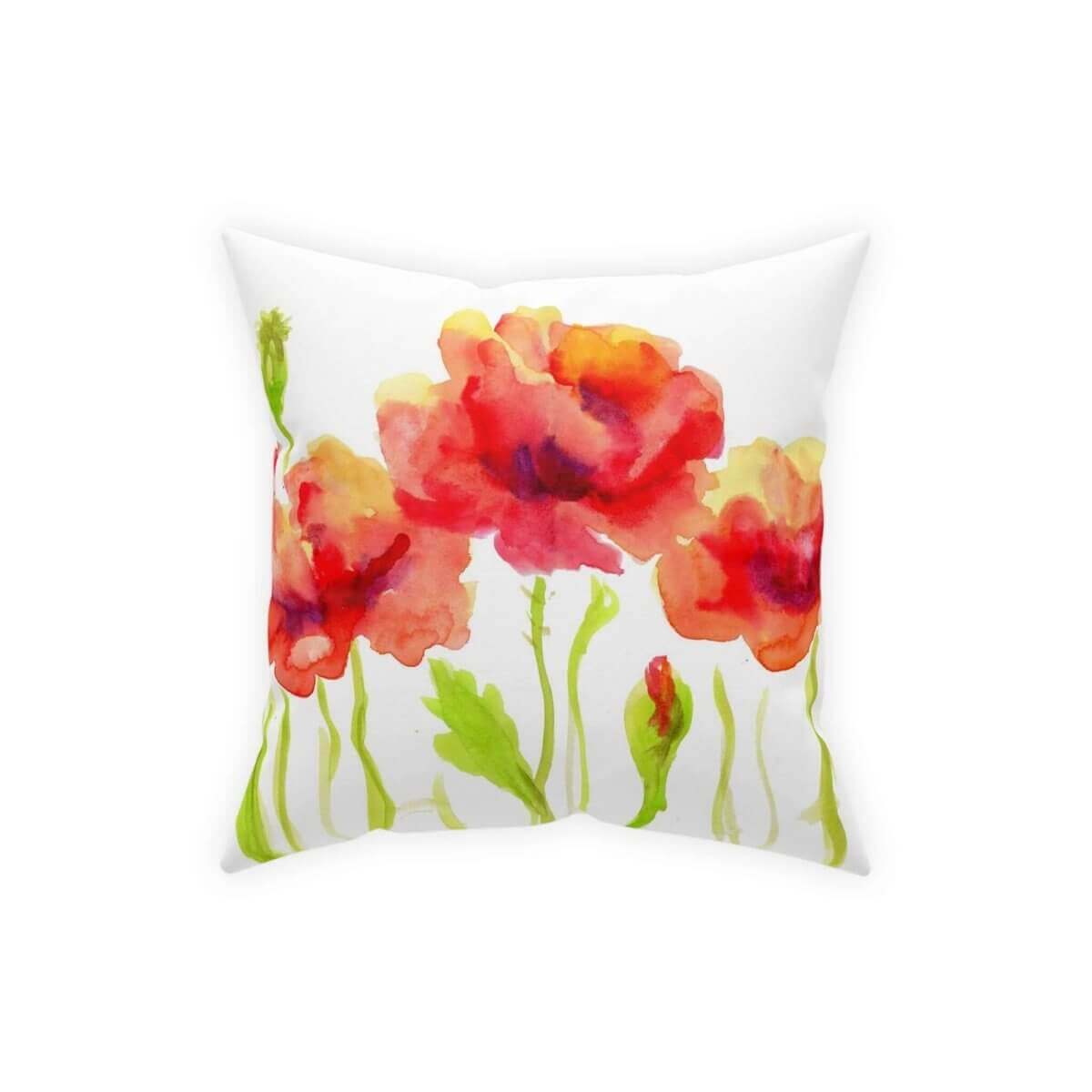 Poppies Broadcloth Pillow (1Pc. Various Sizes) - Hearth Home & Living