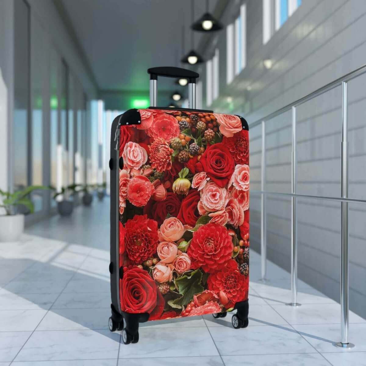 Rose Designed Suitcase w/360 Degree Swivel Wheels - Hearth Home & Living