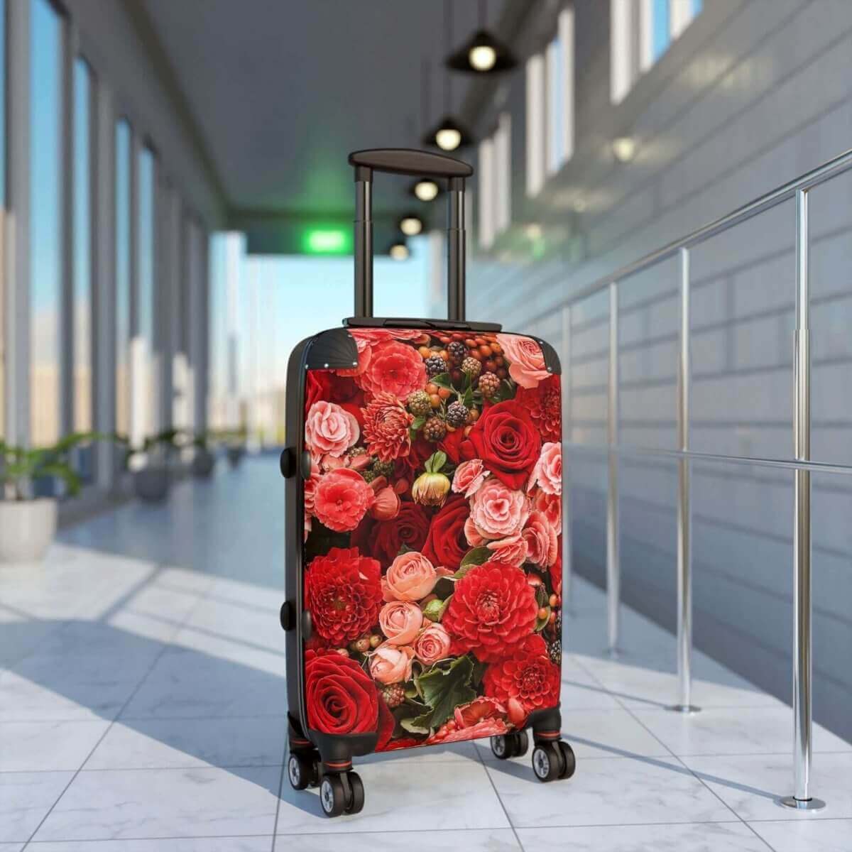 Rose Designed Suitcase w/360 Degree Swivel Wheels - Hearth Home & Living