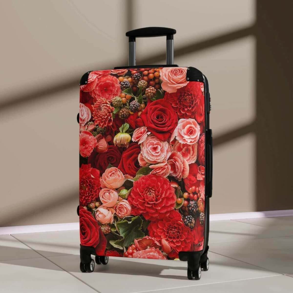 Rose Designed Suitcase w/360 Degree Swivel Wheels - Hearth Home & Living