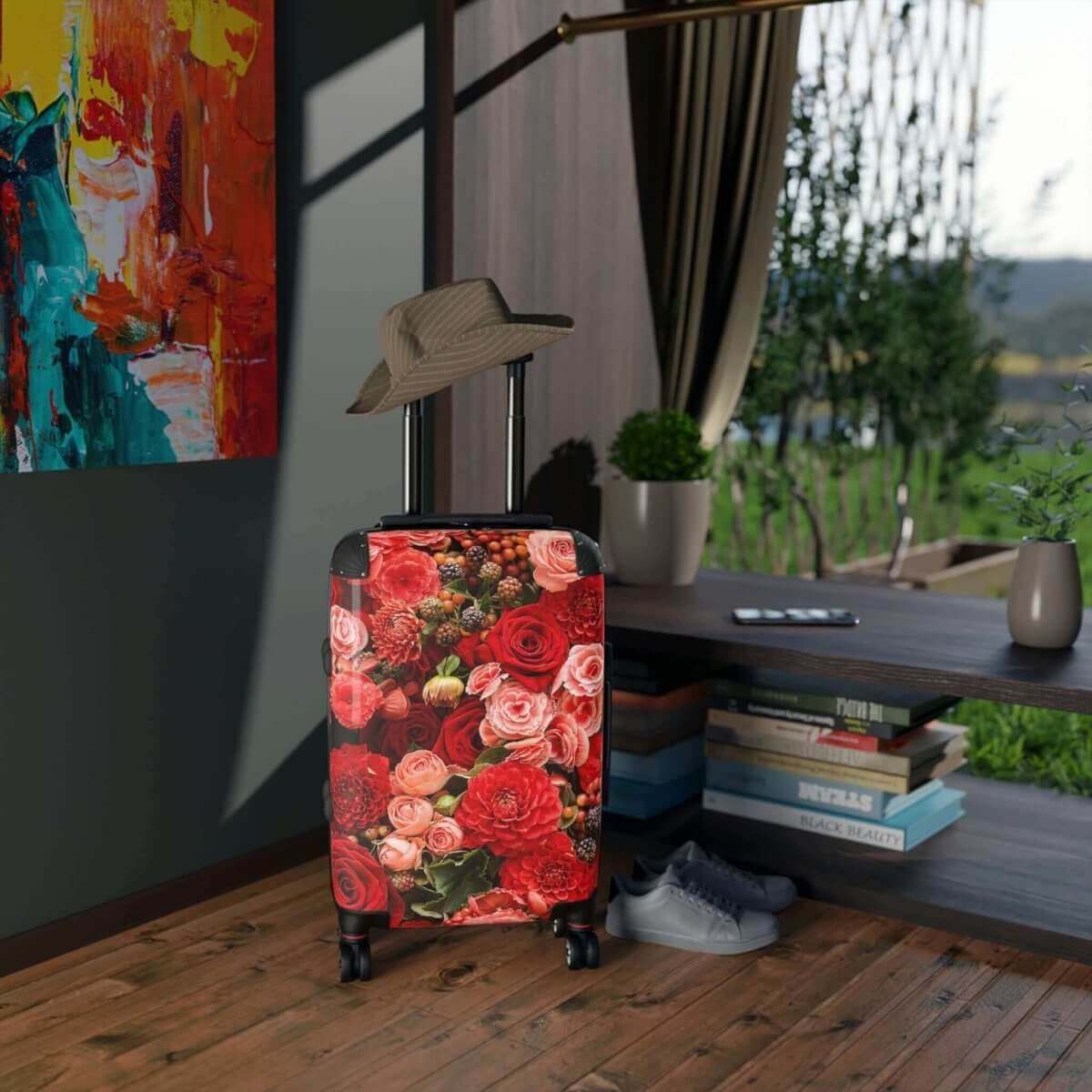 Rose Designed Suitcase w/360 Degree Swivel Wheels - Hearth Home & Living