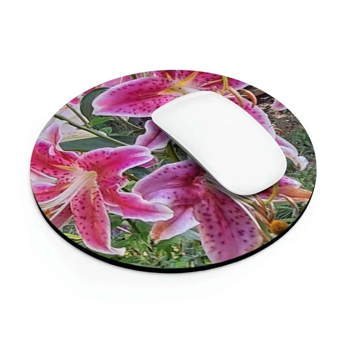 Round Mouse Pad - Tiger Lilies - Hearth Home & Living