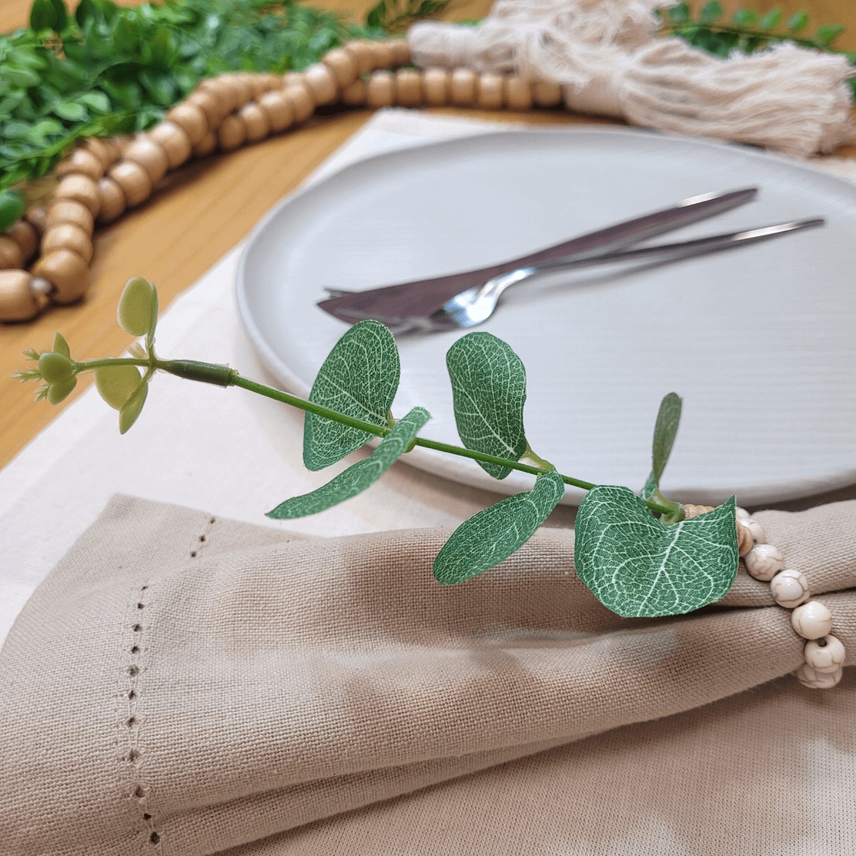 Set of 6 Eucalyptus Napkin Rings - Minimalist Table decor - Hearth Home & Living