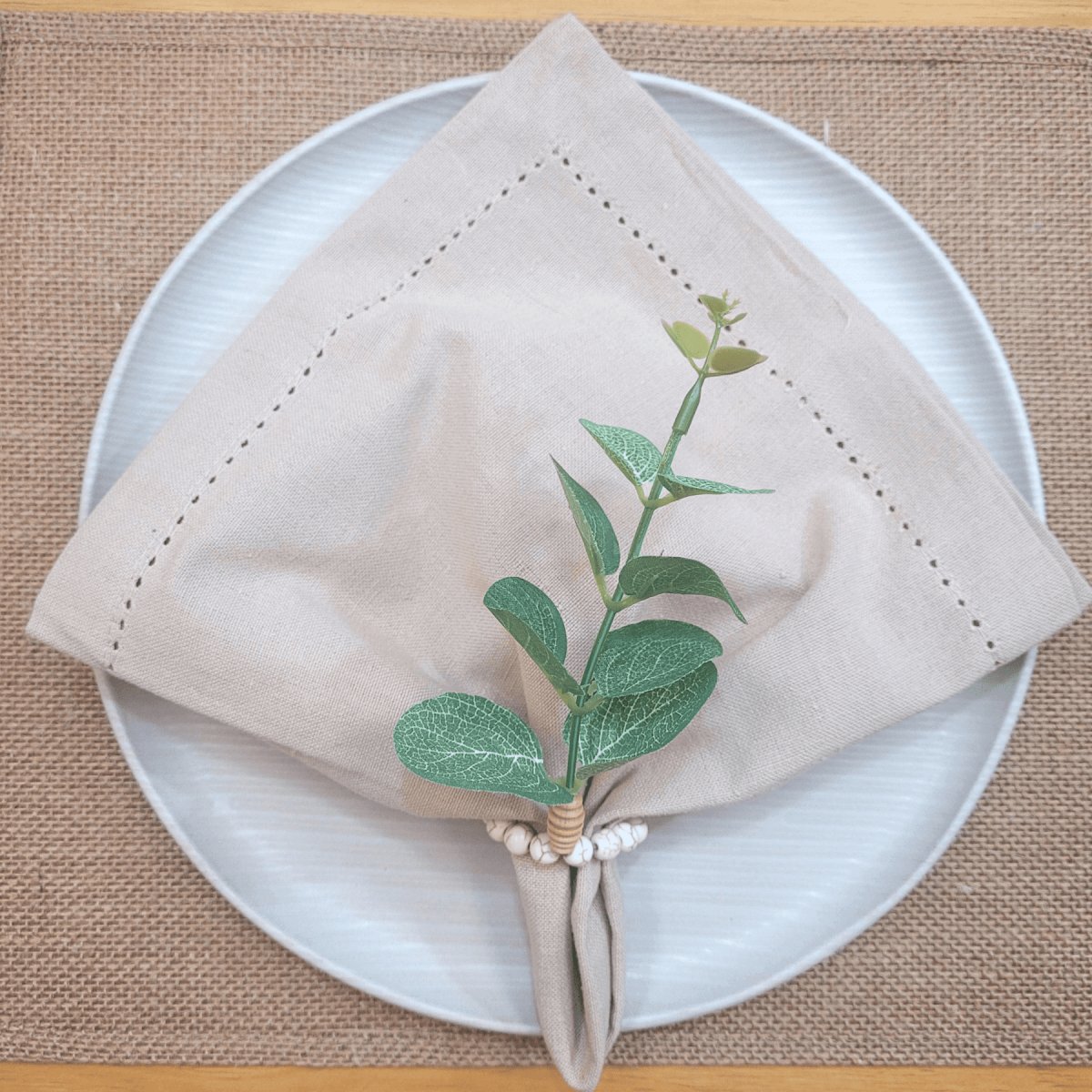 Set of 6 Eucalyptus Napkin Rings - Minimalist Table decor - Hearth Home & Living