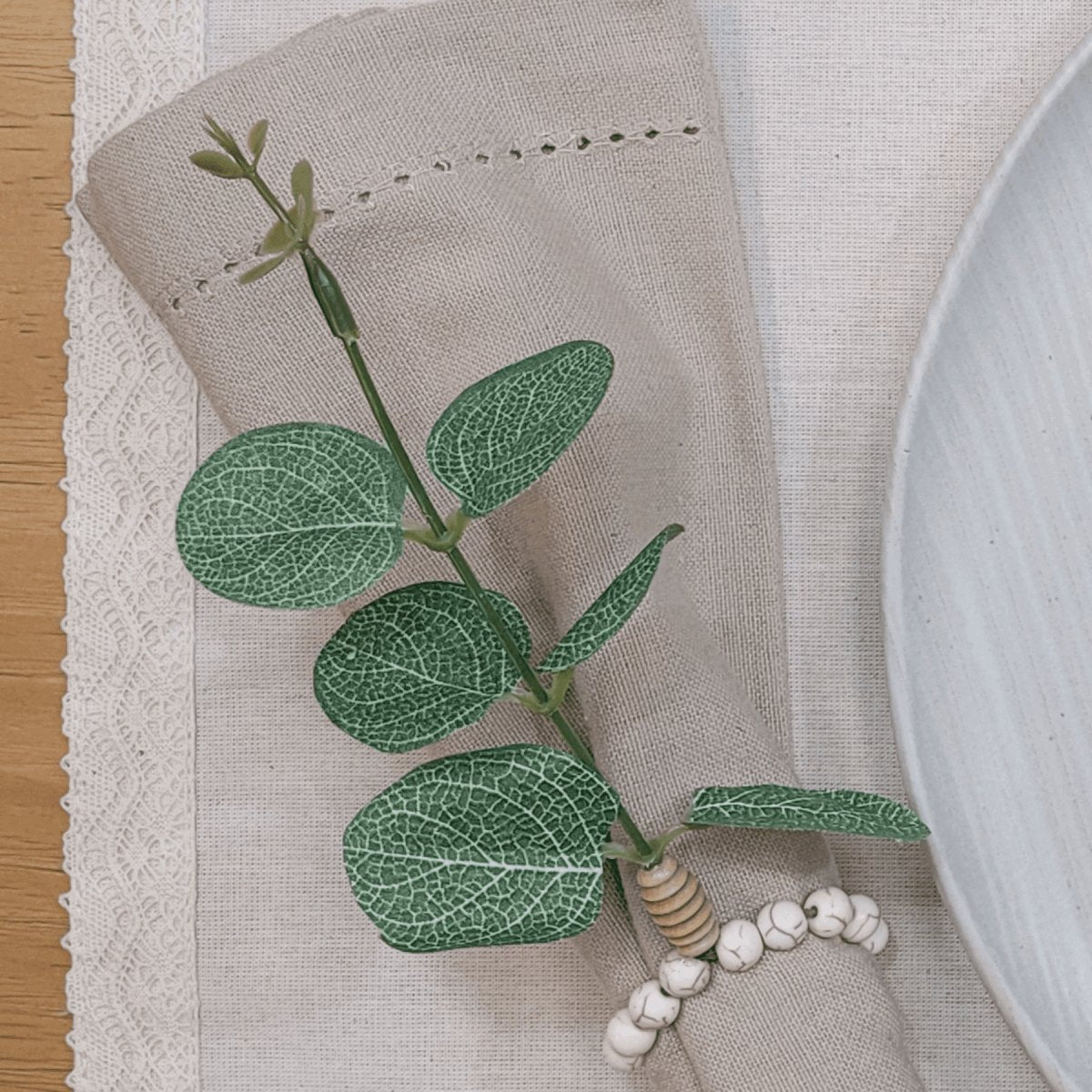 Set of 6 Eucalyptus Napkin Rings - Minimalist Table decor - Hearth Home & Living