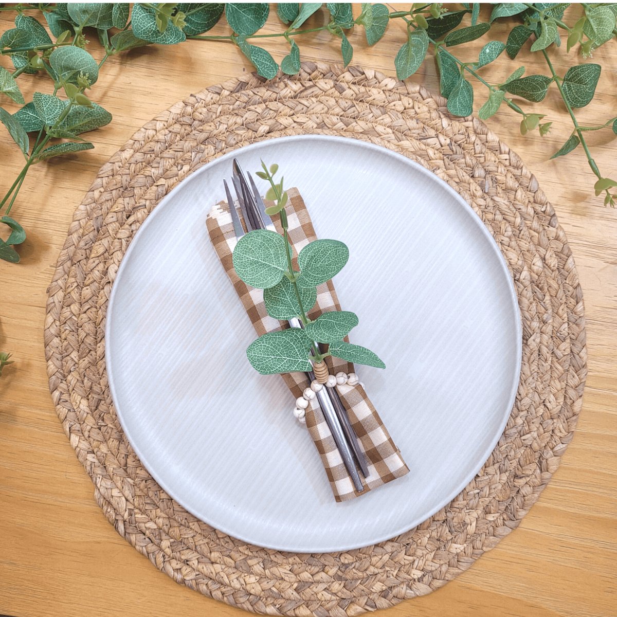 Set of 6 Eucalyptus Napkin Rings - Minimalist Table decor - Hearth Home & Living