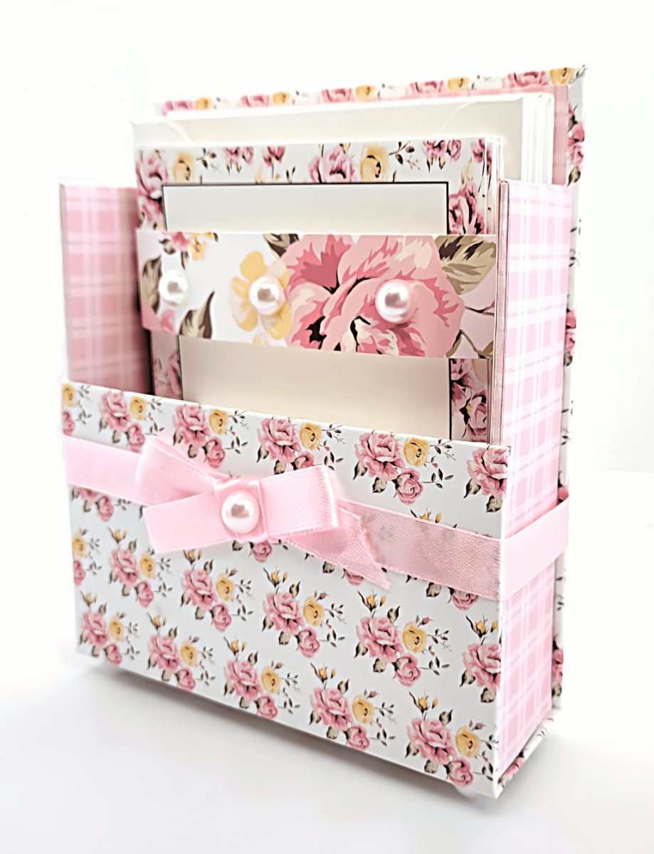 Stationery Gift Box Set w/Reusable Desktop Organizer Box - Pink - Hearth Home & Living